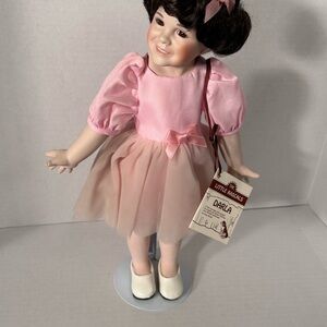 VTG 1993 Hamilton Collection The Little Rascals Darla Porcelain Doll w/ Box/COA